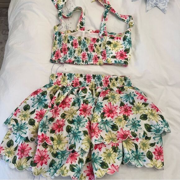 AGUA BENDITA x REVOLVE Rhea Top in Conga White Floral - Picture 7 of 8